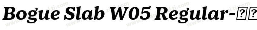 Bogue Slab W05 Regular字体转换